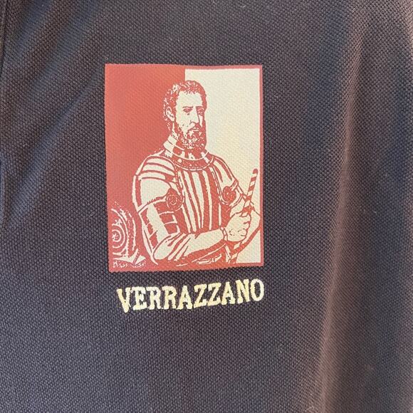Castello Di Verrazzano Short Sleeve Navy Blue Polo Shirt size L Italy Explorer - Picture 3 of 10
